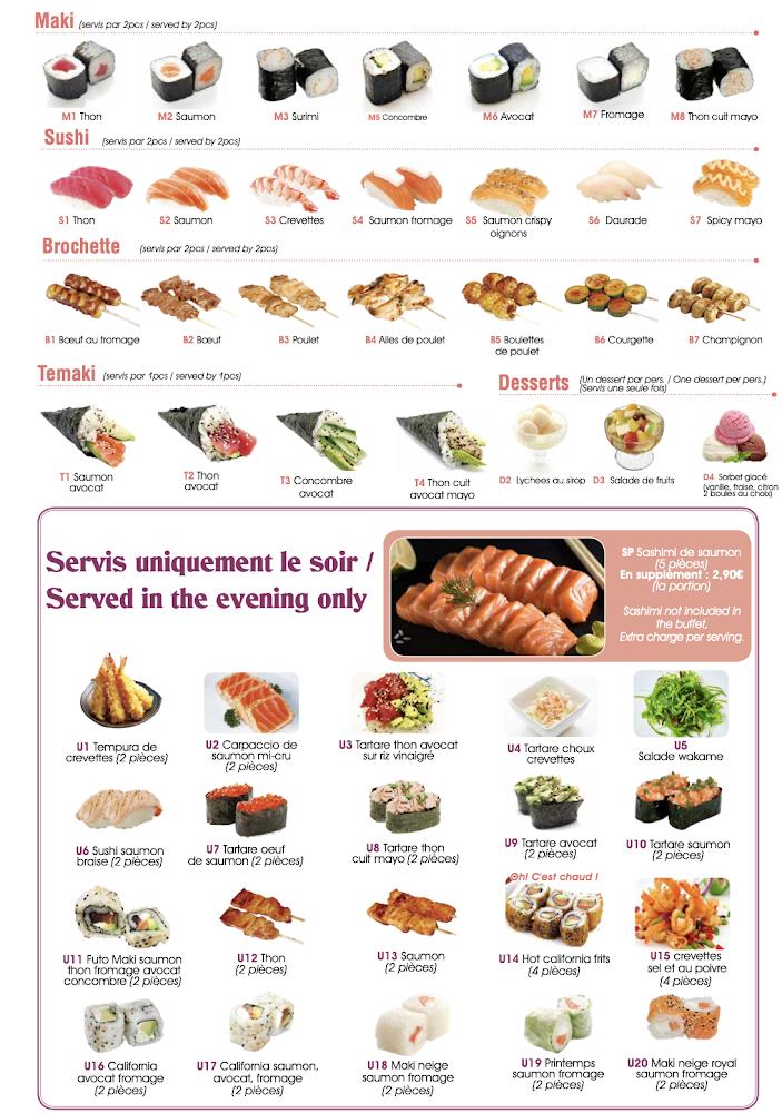 Sushi buffet - Restaurant de sushi Paris 10 - Menu Image 1